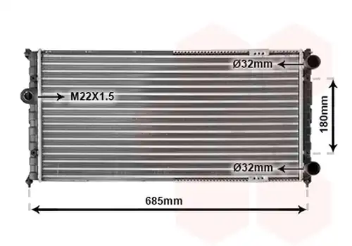 воден радиатор VAN WEZEL 49002021