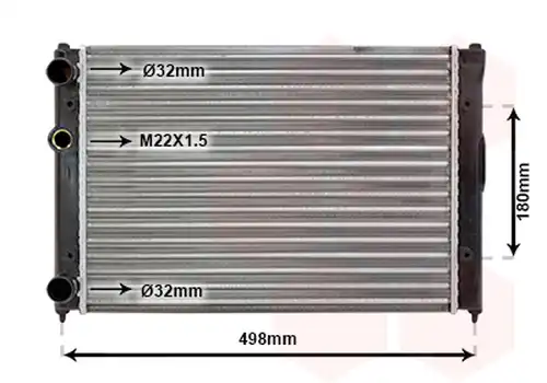 воден радиатор VAN WEZEL 49002022