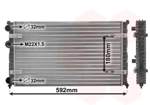 воден радиатор VAN WEZEL 49002023