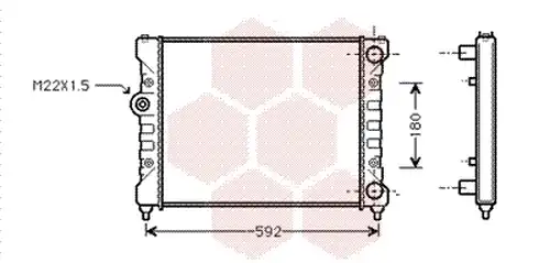 воден радиатор VAN WEZEL 49002024