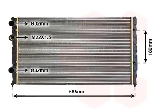 воден радиатор VAN WEZEL 49002031