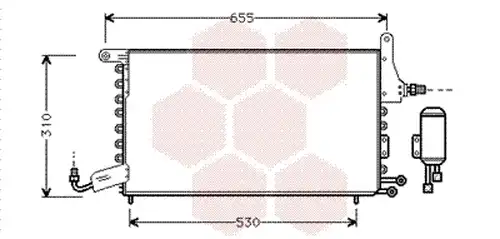 кондензатор, климатизация VAN WEZEL 49005026