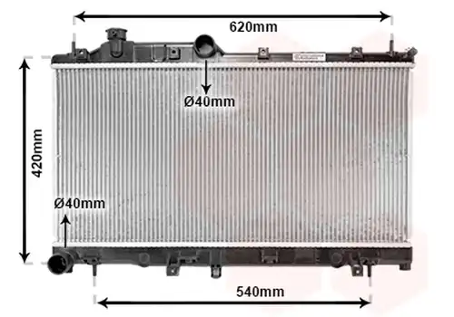 воден радиатор VAN WEZEL 51002065