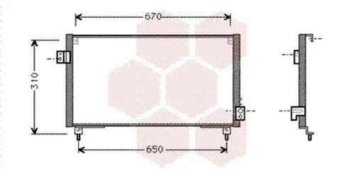 кондензатор, климатизация VAN WEZEL 51005031