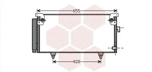кондензатор, климатизация VAN WEZEL 51005073