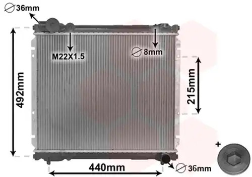 воден радиатор VAN WEZEL 52002039