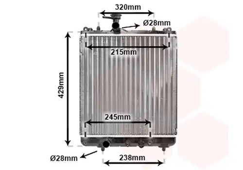 воден радиатор VAN WEZEL 52002064