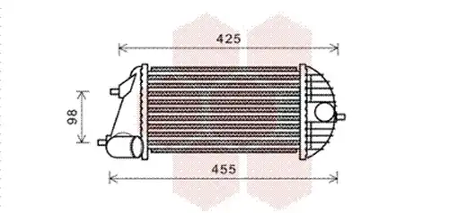 интеркулер (охладител за въздуха на турбината) VAN WEZEL 52004123