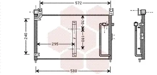 кондензатор, климатизация VAN WEZEL 52005038