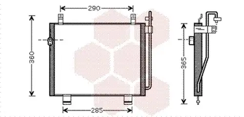 кондензатор, климатизация VAN WEZEL 52005060