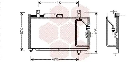 кондензатор, климатизация VAN WEZEL 52005067