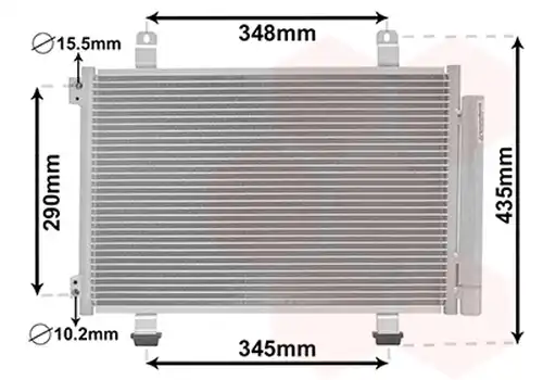 кондензатор, климатизация VAN WEZEL 52005116