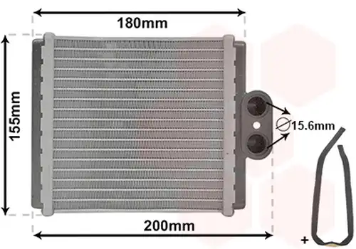 топлообменник, отопление на вътрешното пространство VAN WEZEL 52006093