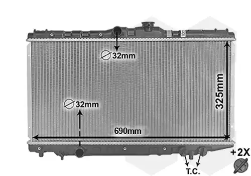 воден радиатор VAN WEZEL 53002117