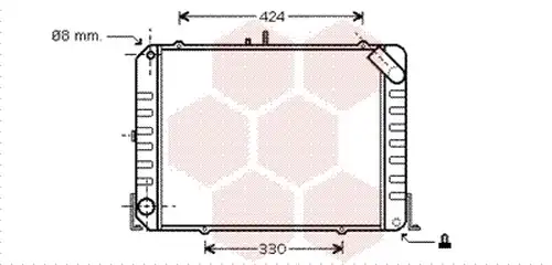 воден радиатор VAN WEZEL 53002139