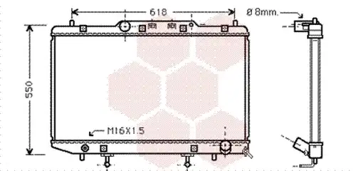 воден радиатор VAN WEZEL 53002255