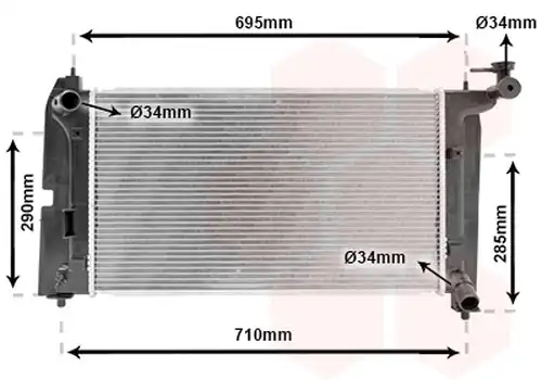 воден радиатор VAN WEZEL 53002289