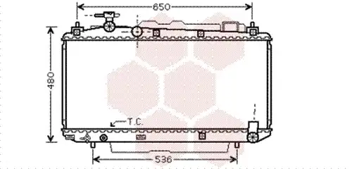 воден радиатор VAN WEZEL 53002299