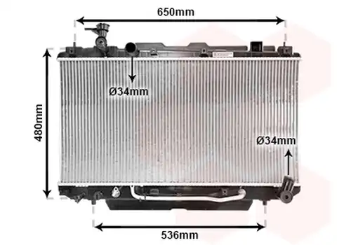 воден радиатор VAN WEZEL 53002301