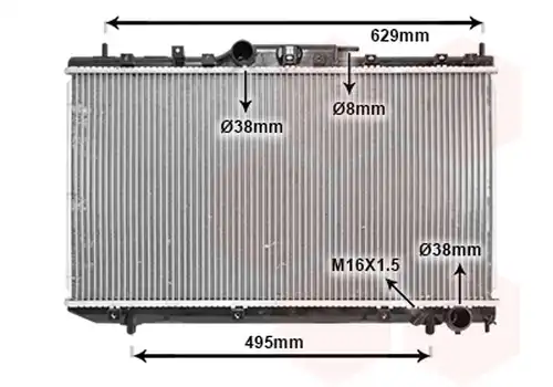 воден радиатор VAN WEZEL 53002324