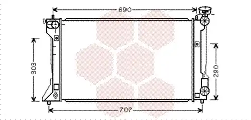 воден радиатор VAN WEZEL 53002332