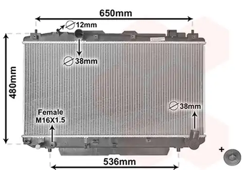 воден радиатор VAN WEZEL 53002348