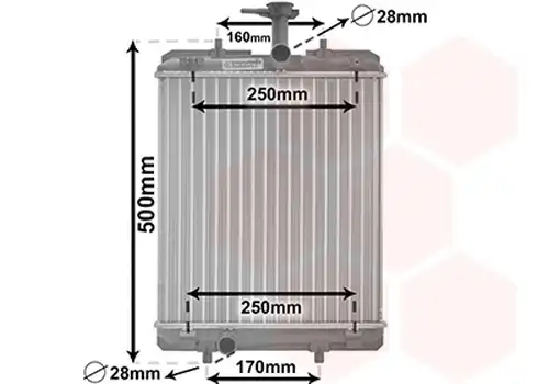 воден радиатор VAN WEZEL 53002360