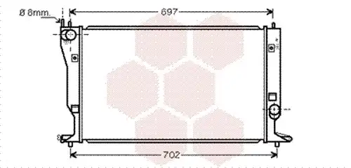 воден радиатор VAN WEZEL 53002398