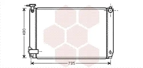 воден радиатор VAN WEZEL 53002462