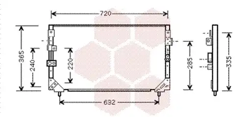 кондензатор, климатизация VAN WEZEL 53005006