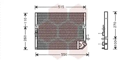 кондензатор, климатизация VAN WEZEL 53005118