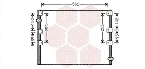 кондензатор, климатизация VAN WEZEL 53005278