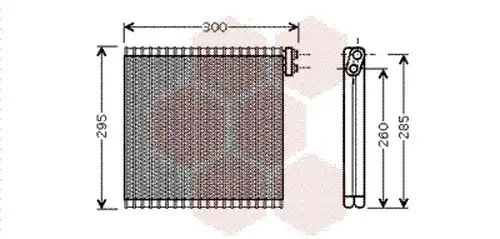 изпарител, климатична система VAN WEZEL 5300V483