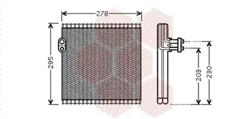 изпарител, климатична система VAN WEZEL 5300V485