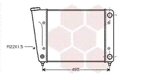 воден радиатор VAN WEZEL 58002010