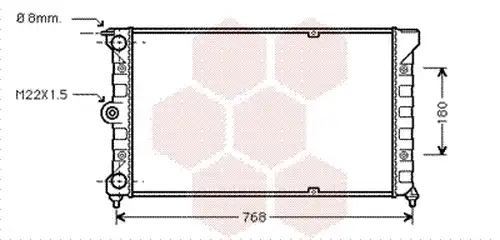 воден радиатор VAN WEZEL 58002037