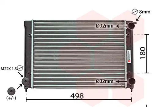 воден радиатор VAN WEZEL 58002040