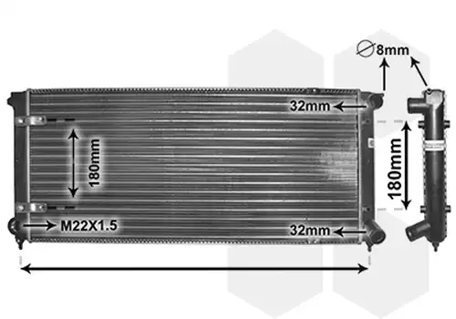 воден радиатор VAN WEZEL 58002041