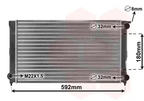 воден радиатор VAN WEZEL 58002045