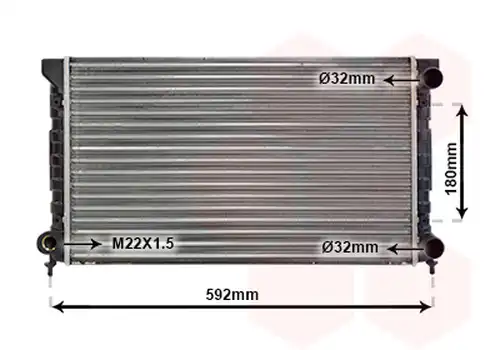 воден радиатор VAN WEZEL 58002071