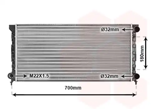 воден радиатор VAN WEZEL 58002072