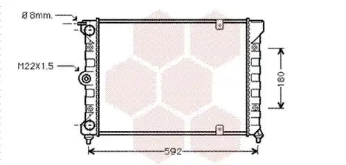 воден радиатор VAN WEZEL 58002084