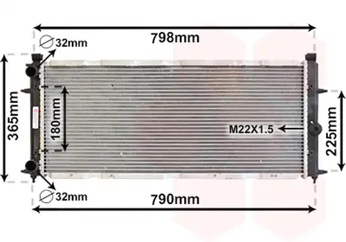 воден радиатор VAN WEZEL 58002094