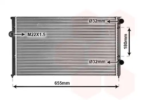 воден радиатор VAN WEZEL 58002102