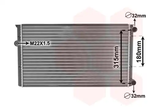 воден радиатор VAN WEZEL 58002105