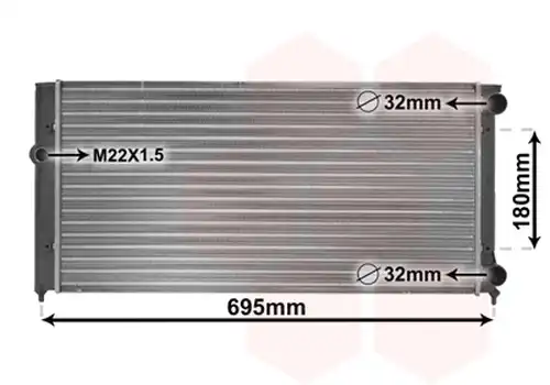 воден радиатор VAN WEZEL 58002109