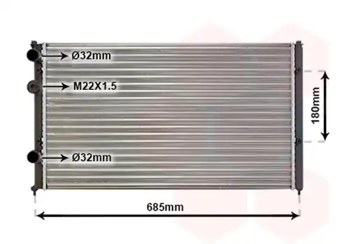 воден радиатор VAN WEZEL 58002115