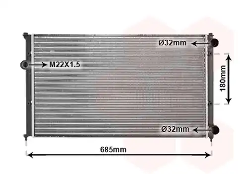 воден радиатор VAN WEZEL 58002116