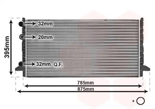 воден радиатор VAN WEZEL 58002121