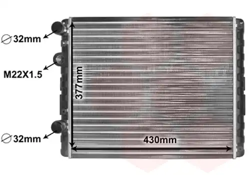 воден радиатор VAN WEZEL 58002129